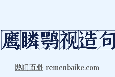 鹰瞵鹗视造句是什么意思的图片
